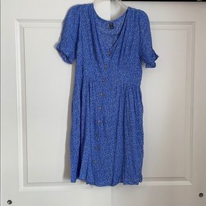 SHEIN Blue floral bottom down dress